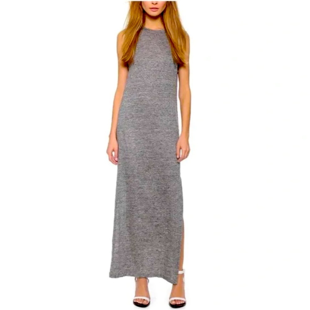 T Alexander Wang Heather Grey Linen Maxi dress Size M - NWT